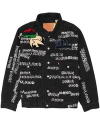 DENIM TEARS - X Stussy X Our Legacy Ttl Appliquéd Denim Jacket - Lyst