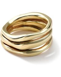 Ippolita - 18kt Yellow Gold Classico Smooth Squiggle Triple Band Ring - Lyst