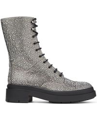 Jimmy Choo - Nari Embellished Laced Boots - Lyst