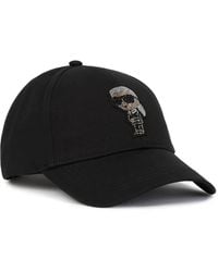 Karl Lagerfeld - Cappello Da Baseball Ikon Con Strass - Lyst