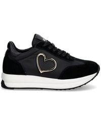 Love Moschino - Heart Appliqué Sneakers - Lyst