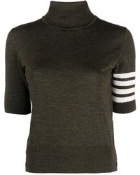 Thom Browne - 4-bar High-neck Knitted Top - Lyst