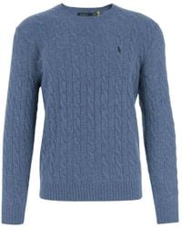 Polo Ralph Lauren - Cable-Knit Embroidered-Logo Sweater - Lyst