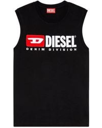 DIESEL - T-bisco-divstroyed Logo-print Tank Top - Lyst