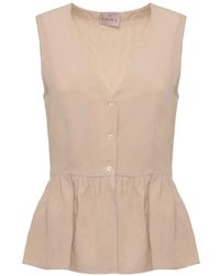 Emme - V-Neck Ruffled Top - Lyst