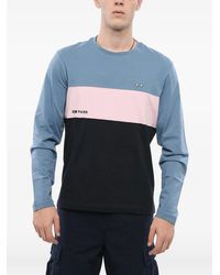 Eden Park - Logo-Print Colour-Block T-Shirt - Lyst