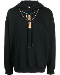 WINGS BARCODE ZIPPED HOODIE/ブラック/パーカー/Marcelo Burlon WINGS BARCODE ZIPPED HOODIE/ブラック/パーカー/Marcelo Burlon