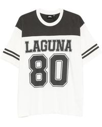 Stussy - Laguna Logo-Print Panelled T-Shirt - Lyst