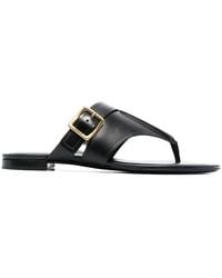 Tod's - Side-buckle Leather Flat Sandals - Lyst