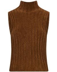 R13 - Pull Sans Manches En Maille Côtelée - Lyst