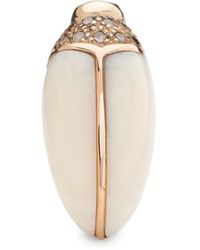 Bibi Van Der Velden - 18Kt Mini Mammoth Scarab Stud Diamond Earring - Lyst
