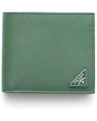 Prada - Triangle-logo Leather Wallet - Lyst