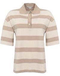 Max Mara - Striped Cotton Polo Shirt - Lyst