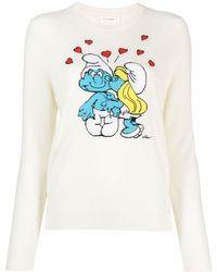 Chinti & Parker - Jersey Valentine Smurf con cuello redondo - Lyst