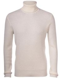 Gran Sasso - Cyclist Honeycomb-Knit Roll-Neck Sweater - Lyst