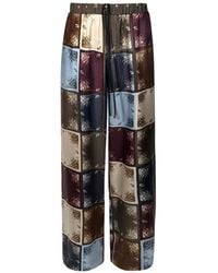 Monse - Double-Waistband Silk Trousers - Lyst