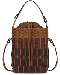 Alberta Ferretti - Woven Leather Bucket Bag - Lyst