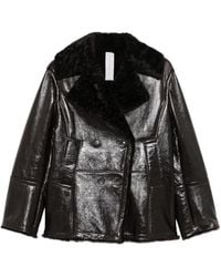 FURLING BY GIANI - Shearling-Collar Double-Breasted Jacket - Lyst