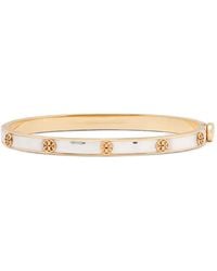 Tory Burch - Thin Icon Mother Of Pearl Hinge Bracelet - Lyst