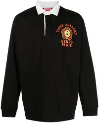 KENZO - Tiger Academy Cotton Polo Shirt - Lyst
