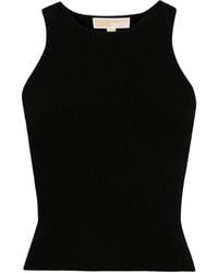MICHAEL Michael Kors - Ribbed Cropped Tank Top - Lyst