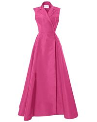 Carolina Herrera - Sleeveless Silk Trench Gown - Lyst