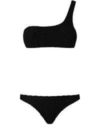 Missoni - Asymmetrische Bikini Van Lamé Viscose Met Raschel Vakmanschap - Lyst