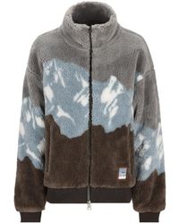 Herno - Alpine Teddy Jack Van Imitatielamswol Met Berg-Print - Lyst