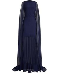 Ralph Lauren - Sheer Cape Evening Gown - Lyst