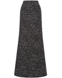 Alberta Ferretti - Tweed High-Waist Midi Skirt - Lyst