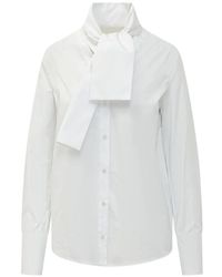 Tela - Bow-Detail Long-Sleeve Shirt - Lyst
