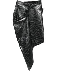 Junya Watanabe - Asymmetrische Rok Met Krokodillen-Reliëf - Lyst