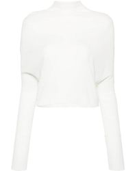 Rick Owens - Ribbed-sleeve Cotton Jumper - Lyst