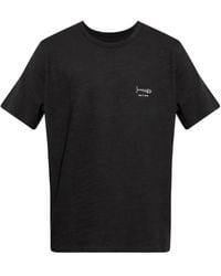 Rag & Bone - Katoenen T-Shirt Met Geborduurde Vis - Lyst