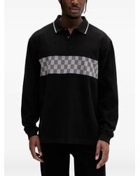 Vans - Medford Checkerboard Long-Sleeve Polo - Lyst