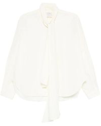 forte_forte - Blouse With Bow Tie Detail - Lyst