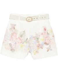 Paperlace - Short Ceinturé À Fleurs - Lyst