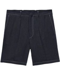 Prada - Linen Bermudas - Lyst