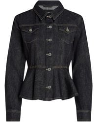 Karl Lagerfeld - ペプラム デニムジャケット - Lyst