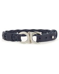 Ferragamo - Braided Gancini-Plaque Bracelet - Lyst