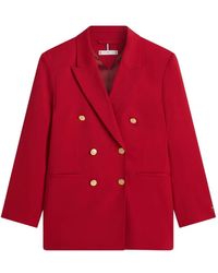 Tommy Hilfiger - Blazer Ample Timeless À Boutonnière Croisée En Laine Mélangée - Lyst