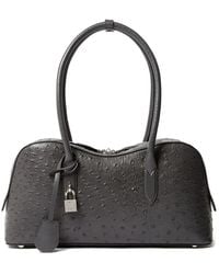 Stella McCartney - Ryder Ostrich-Effect Padlock Shoulder Bag - Lyst