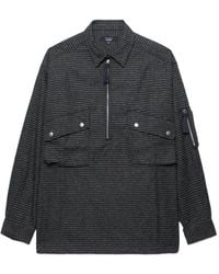 Comme des Garçons - Houndstooth-Pattern Quarter-Zip Polo Shirt - Lyst