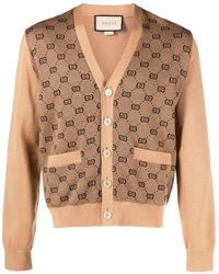 Gucci - All-over GG-print Cardigan - Lyst
