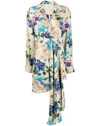 Off-White c/o Virgil Abloh - Chemisier Asimmetrico Con Stampa A Fiori - Lyst