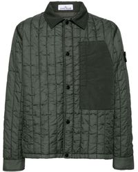 Stone Island - Press-stud Quilted Shirt Jacket - Lyst