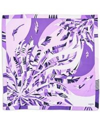 Lancel - Printed Silk Square Scarf - Lyst
