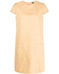 Aspesi - Short-sleeve Linen Dress - Lyst
