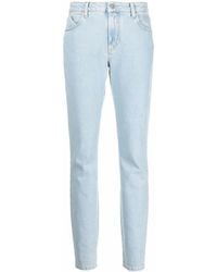 The Attico - High-Rise Straight-Leg Jeans - Lyst