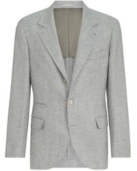 Brunello Cucinelli - Cavallo Gedeconstrueerde Blazer Met Wol, Alpaca En Zijden Chevron - Lyst